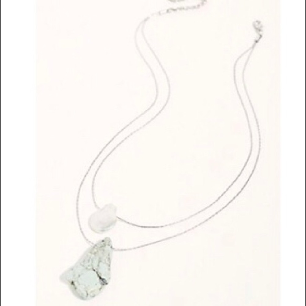 Free People Kayla Delicate Necklace Geode Pearl​